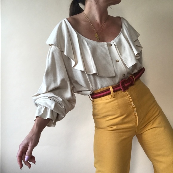 90s ruffle shirt